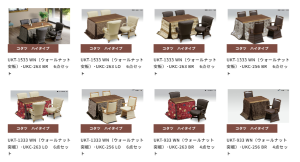 商品一覧・仕入れ判断を支える家具ラインナップ