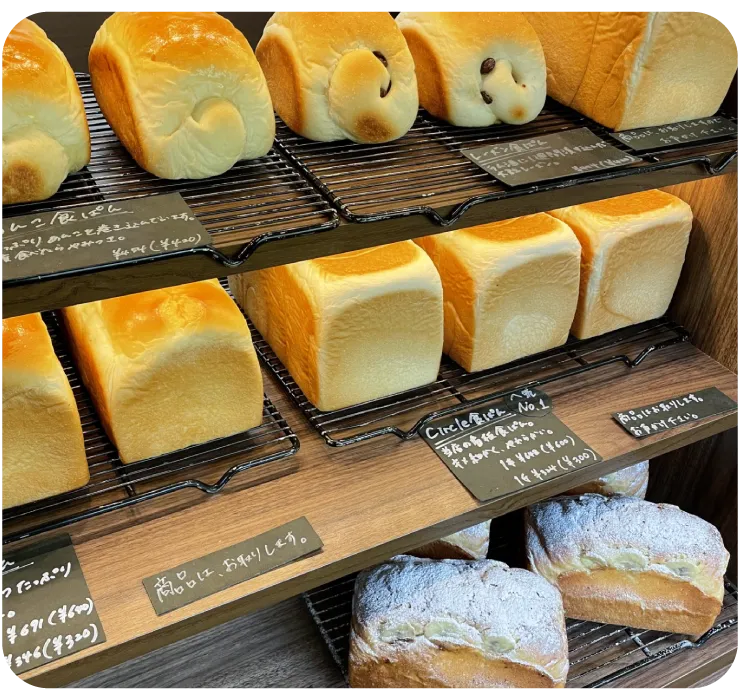 店内で販売されているパン